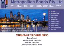 Tablet Screenshot of metropolitanfoods.com.au